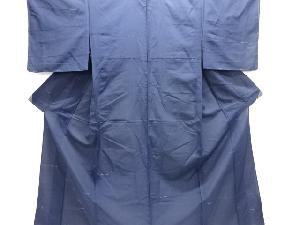 大正ロマン　紗横段に枡模様織り出し着物